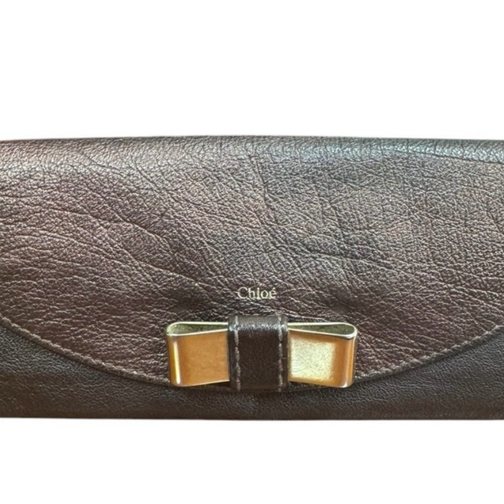 Chloe Lily Wallet Bronze and Brown